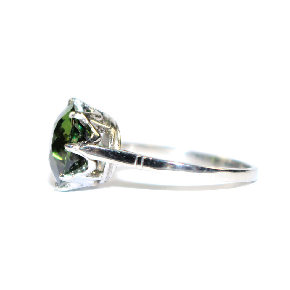 Art Deco Green Zircon Ring