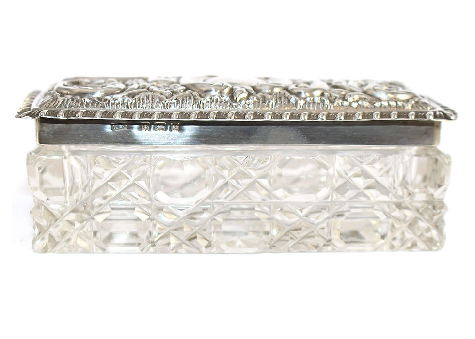 Victorian Silver Glass Box