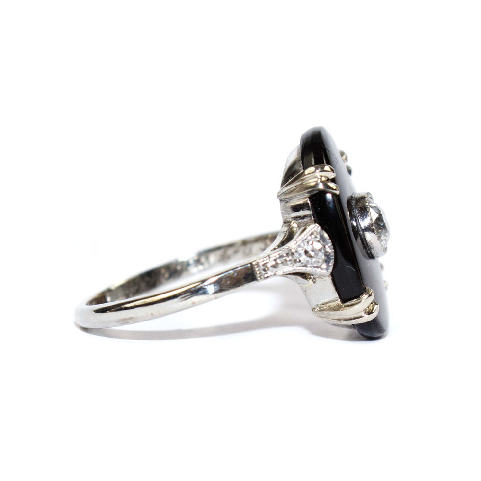Art Deco Onyx Ring