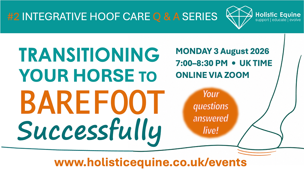 Title presentation slide - Q & A #2- Transition Your Yorse to Barefoot Successfully