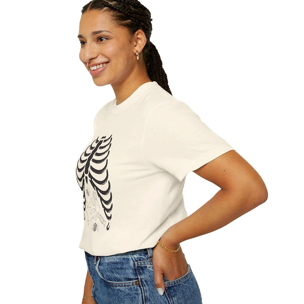 Thumbnail: Rib Cage full of Candy Minimal Halloween Costume Comfort Colors Shirt