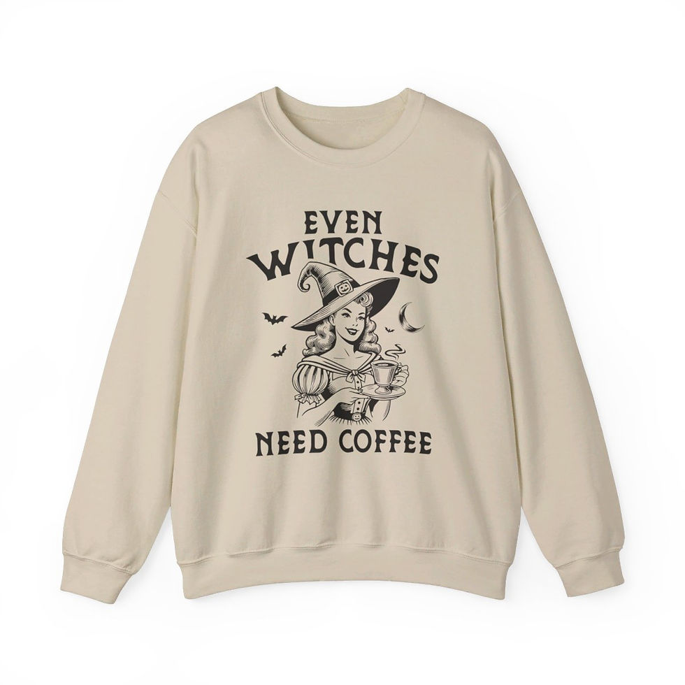 Thumbnail: Limited Edition Witches Need Coffee Halloween Sweatshirt
