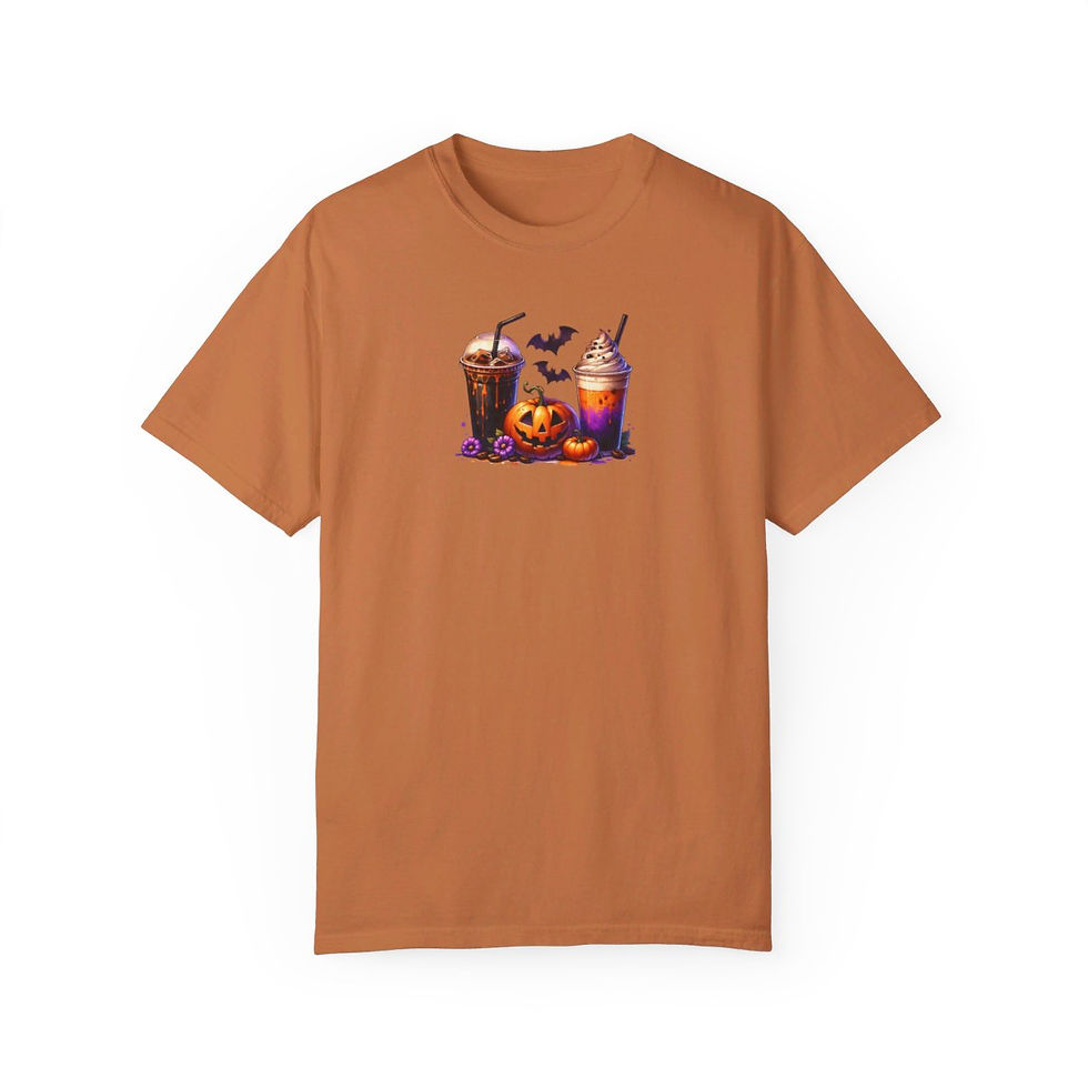 Thumbnail: Limited Edition Cute Halloween Coffee Pumpkin Shirt Comfort Colors Shirt