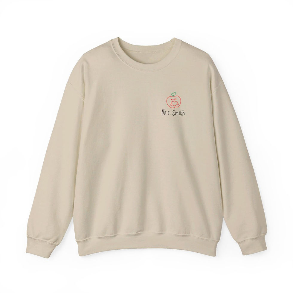 Thumbnail: Custom Teacher Personalized Name Cute Minimal Sweatshirt