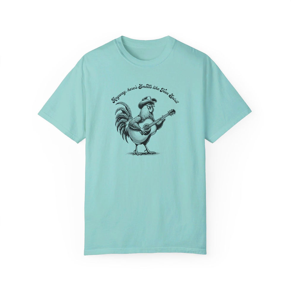 Thumbnail: Smells like Teen Spirit Cowboy Rooster Funny Comfort Colors Shirt