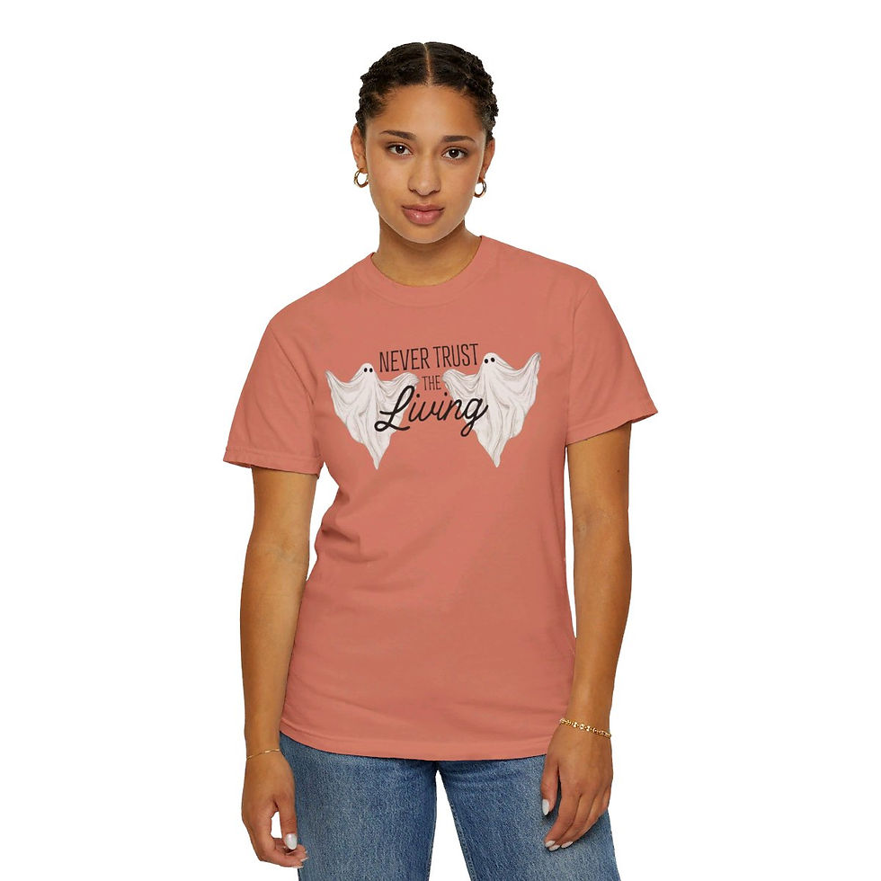 Thumbnail: Never Trust the Living Comfort Colors Halloween Beetlejuice Inspired Shirt