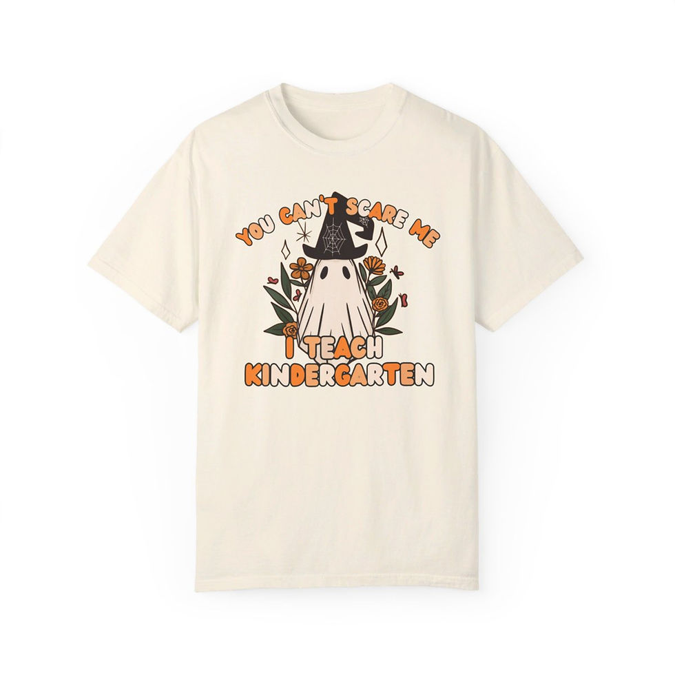 Thumbnail: You Can't Scare Me I Teach Kindergarten Halloween Comfort Colors Shirt