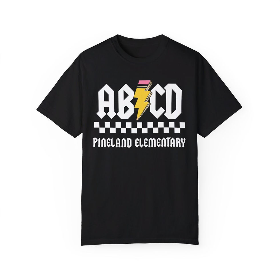 Thumbnail: Personalized School Name ABDC Thunderbolt Comfort Colors Shirt