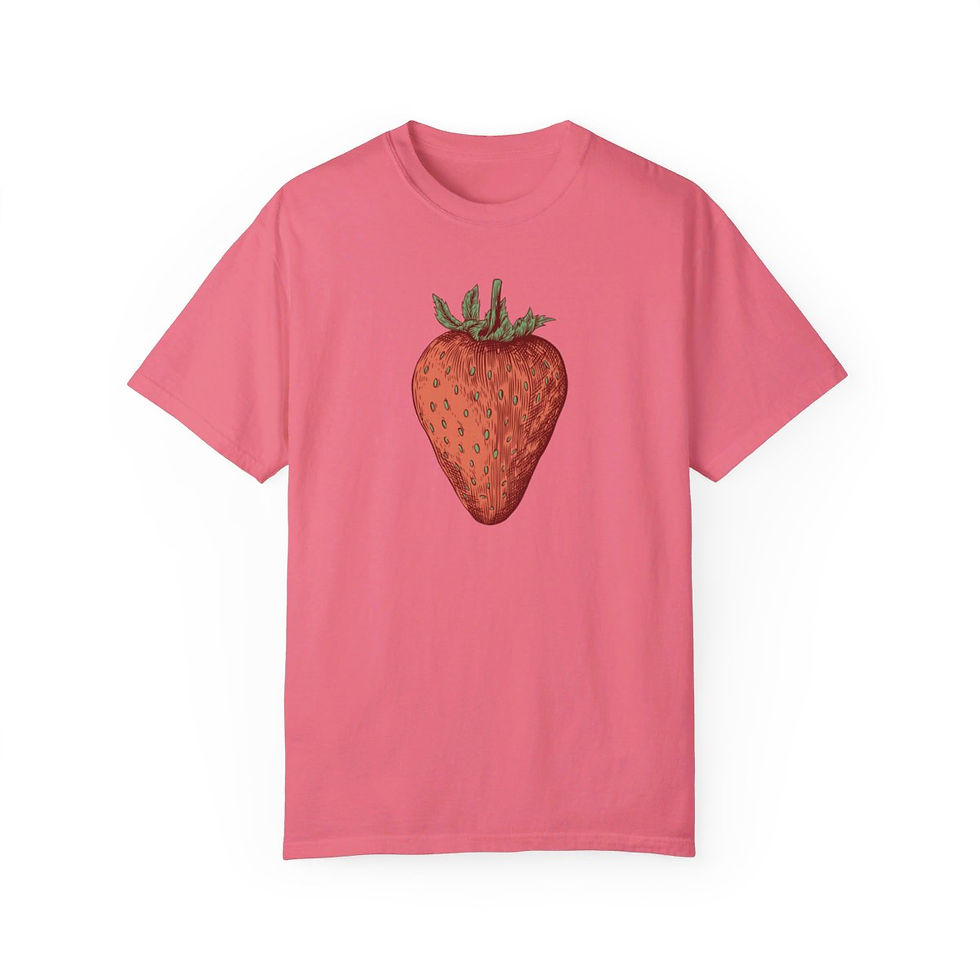 Thumbnail: Limited Edition Handcrafted Strawberry Comfort Colors Shirt