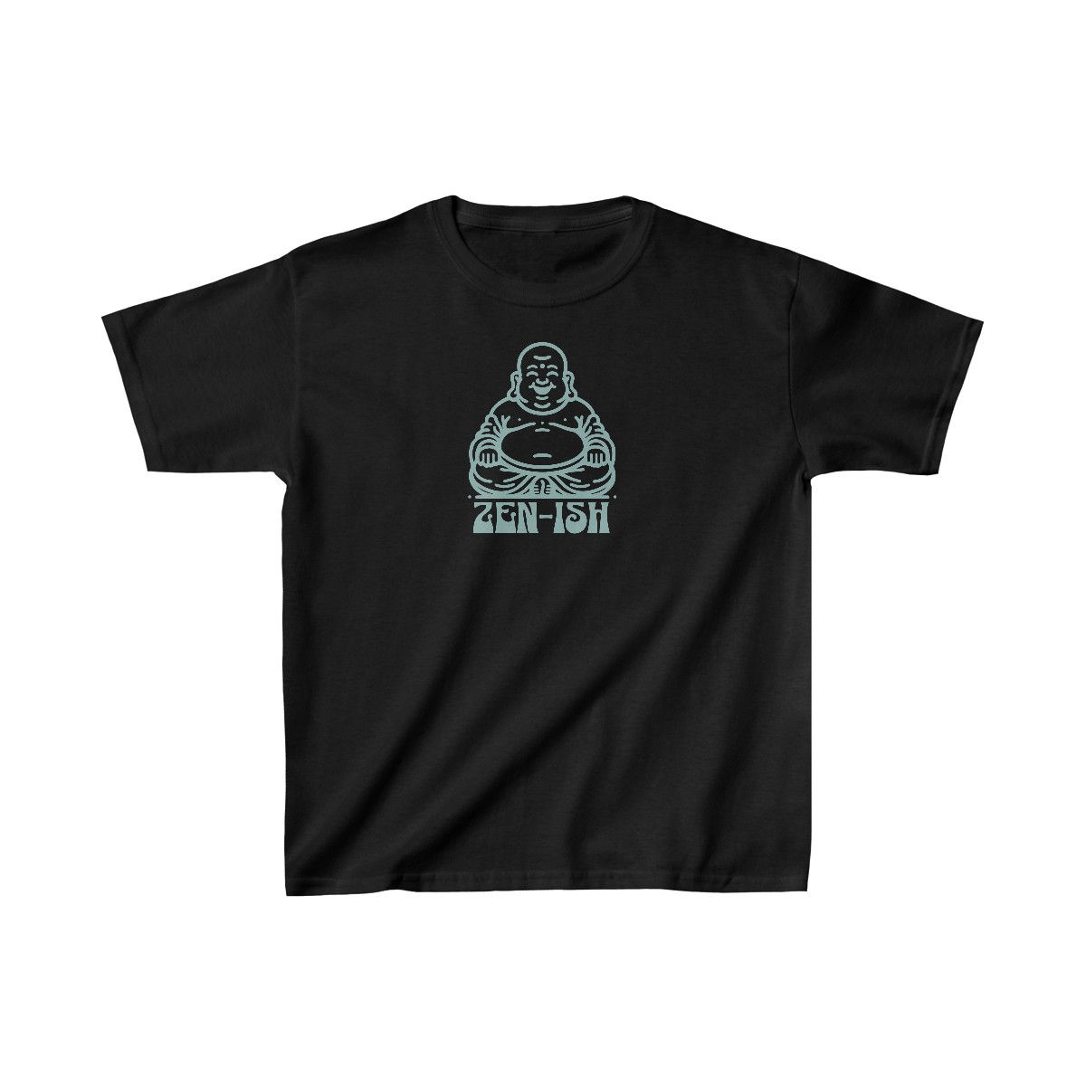 Y2K Vintage Zen-ish Buddha Marine Blue Baby Tee
