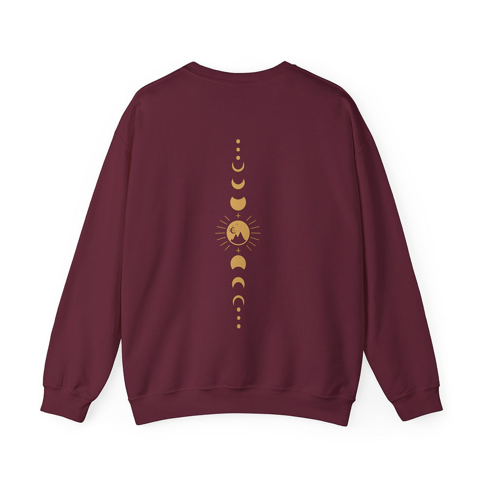 Thumbnail: Velaris ACOTAR City of Starlight - Feyre Moon Tattoo on Back Crew Sweatshirt
