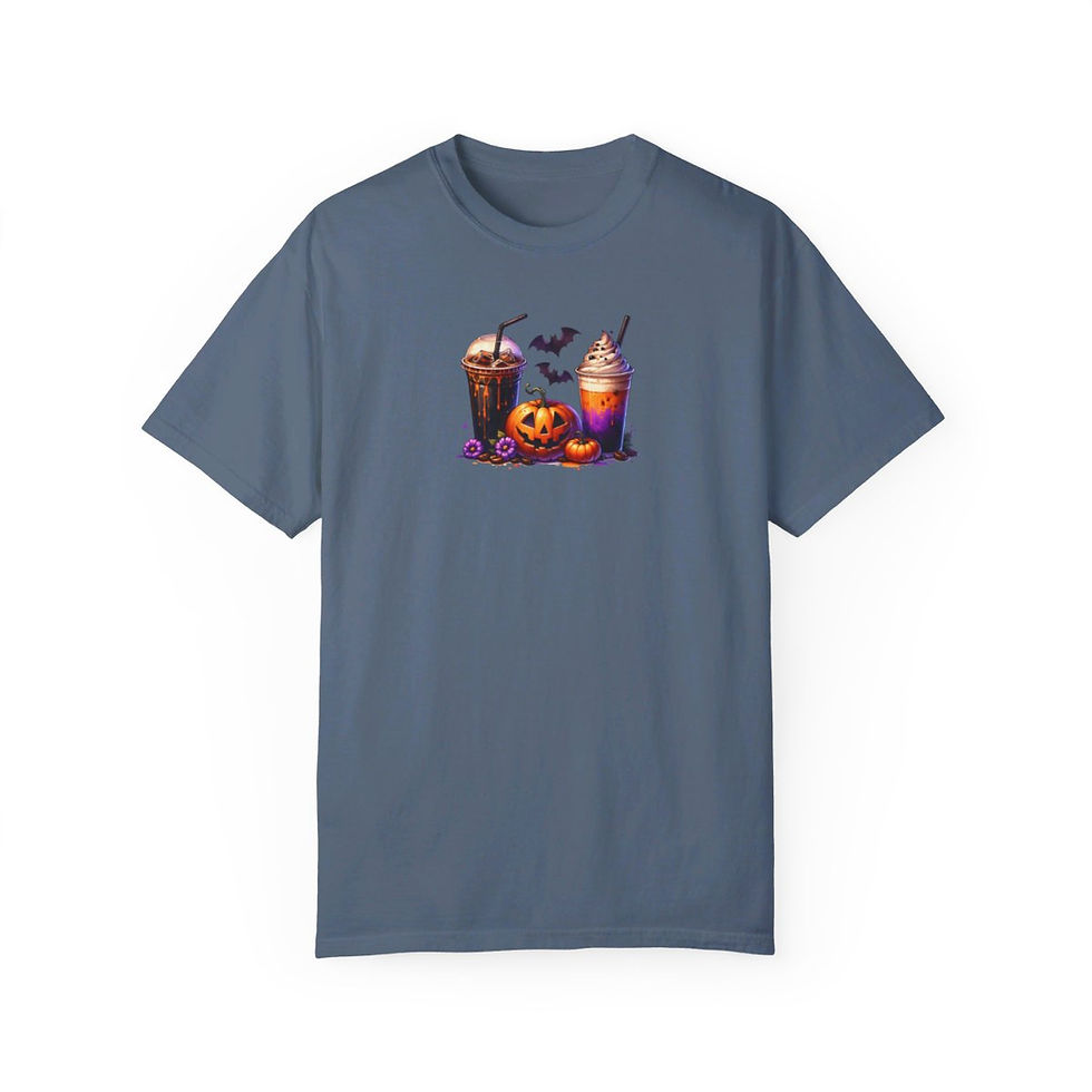 Thumbnail: Limited Edition Cute Halloween Coffee Pumpkin Shirt Comfort Colors Shirt