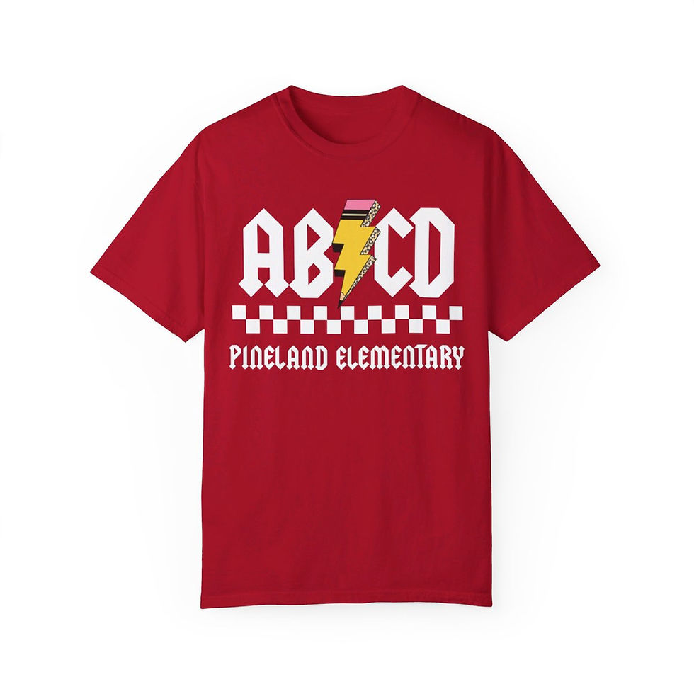 Thumbnail: Personalized School Name ABDC Thunderbolt Comfort Colors Shirt