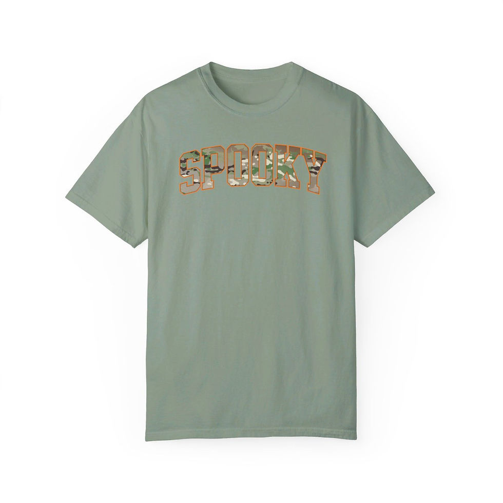 Thumbnail: Limited Edition Military Camo Print Spooky Halloween Comfort Colors Shirt