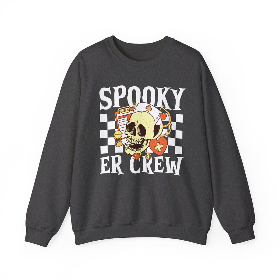 Thumbnail: Limited Edition Halloween ER Crew Medical Spooky Crew Sweatshirt