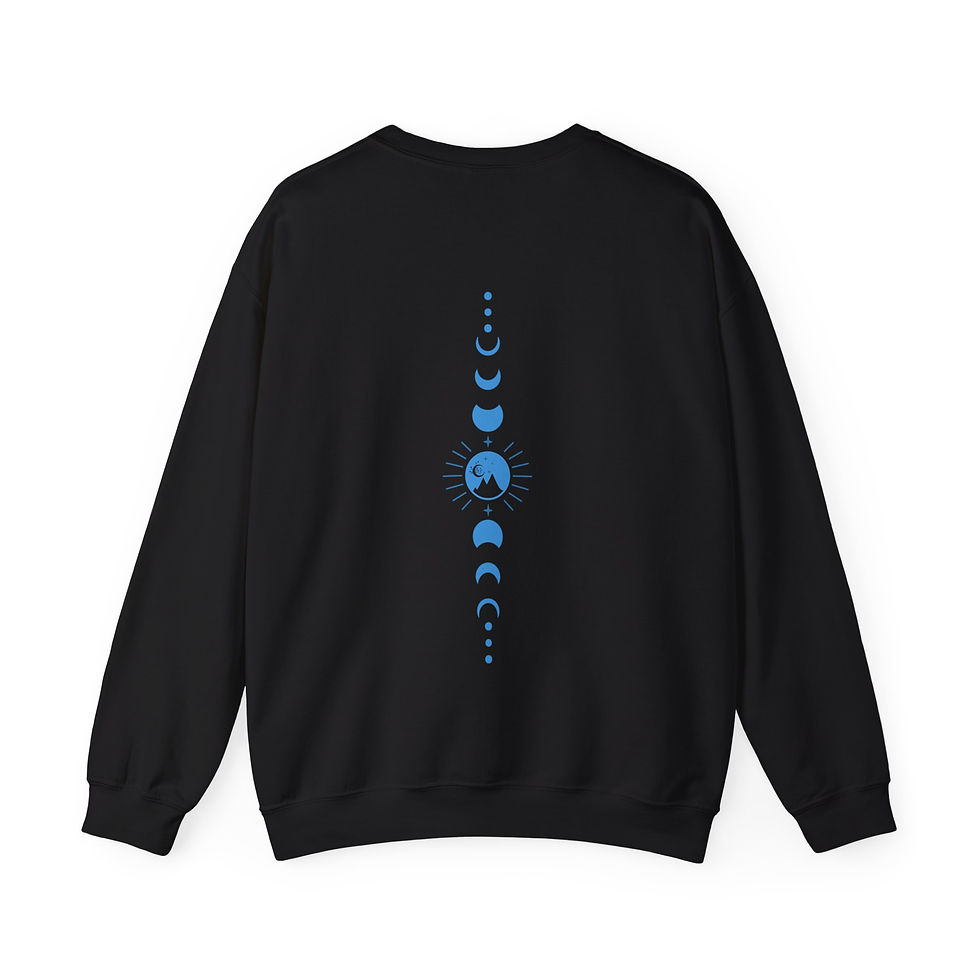 Thumbnail: Velaris ACOTAR City of Starlight - Feyre Moon Tattoo on Back Crew Sweatshirt