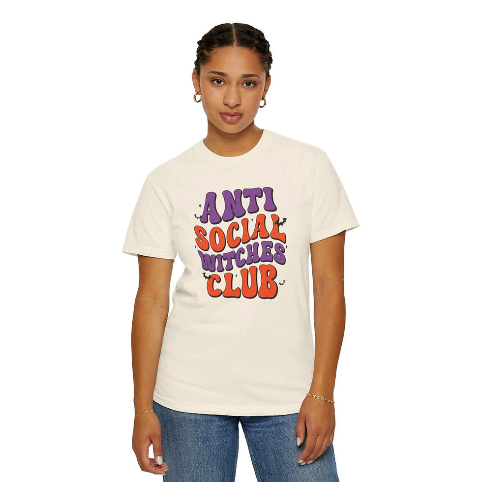 Thumbnail: Halloween Anti Social Witches Club Comfort Colors Shirt