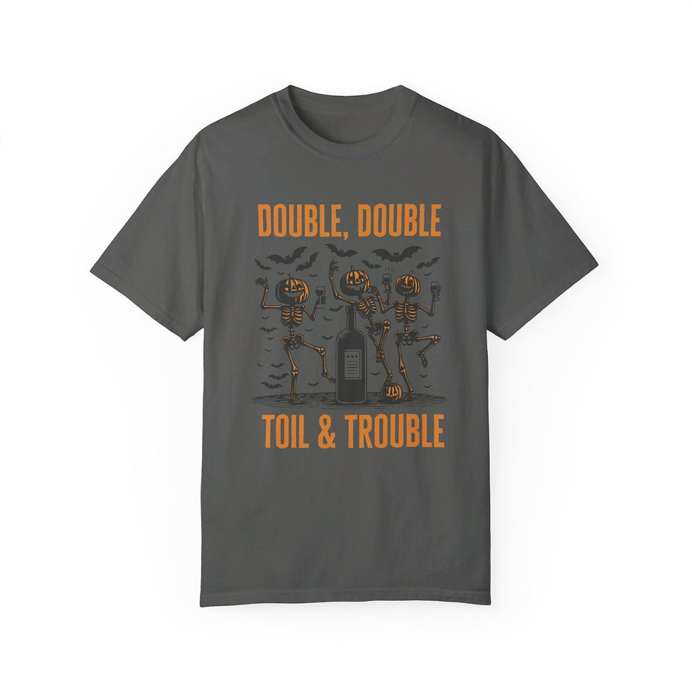 Thumbnail: Limited Edition Comfort Skellies Halloween Wine T-shirt