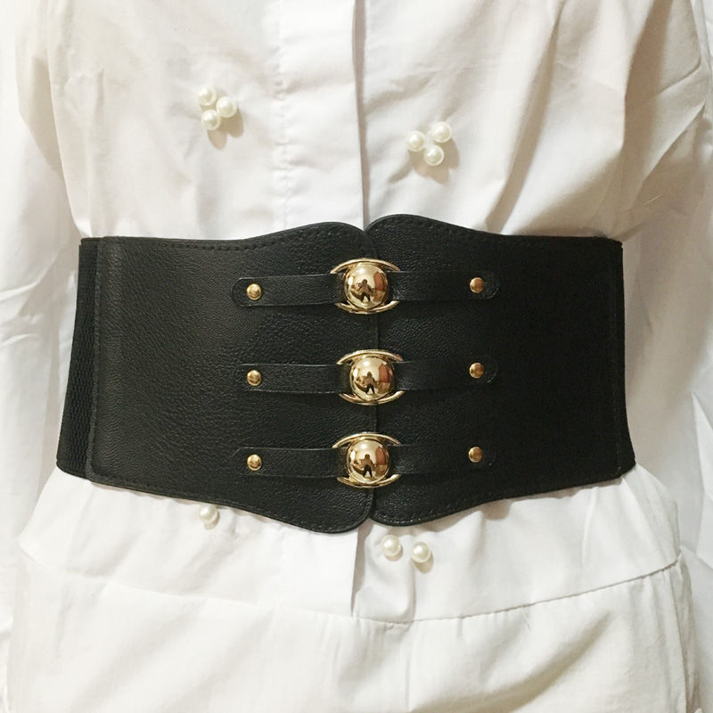 Wide High Waist Elastic Belt for Women - Fashionable Style