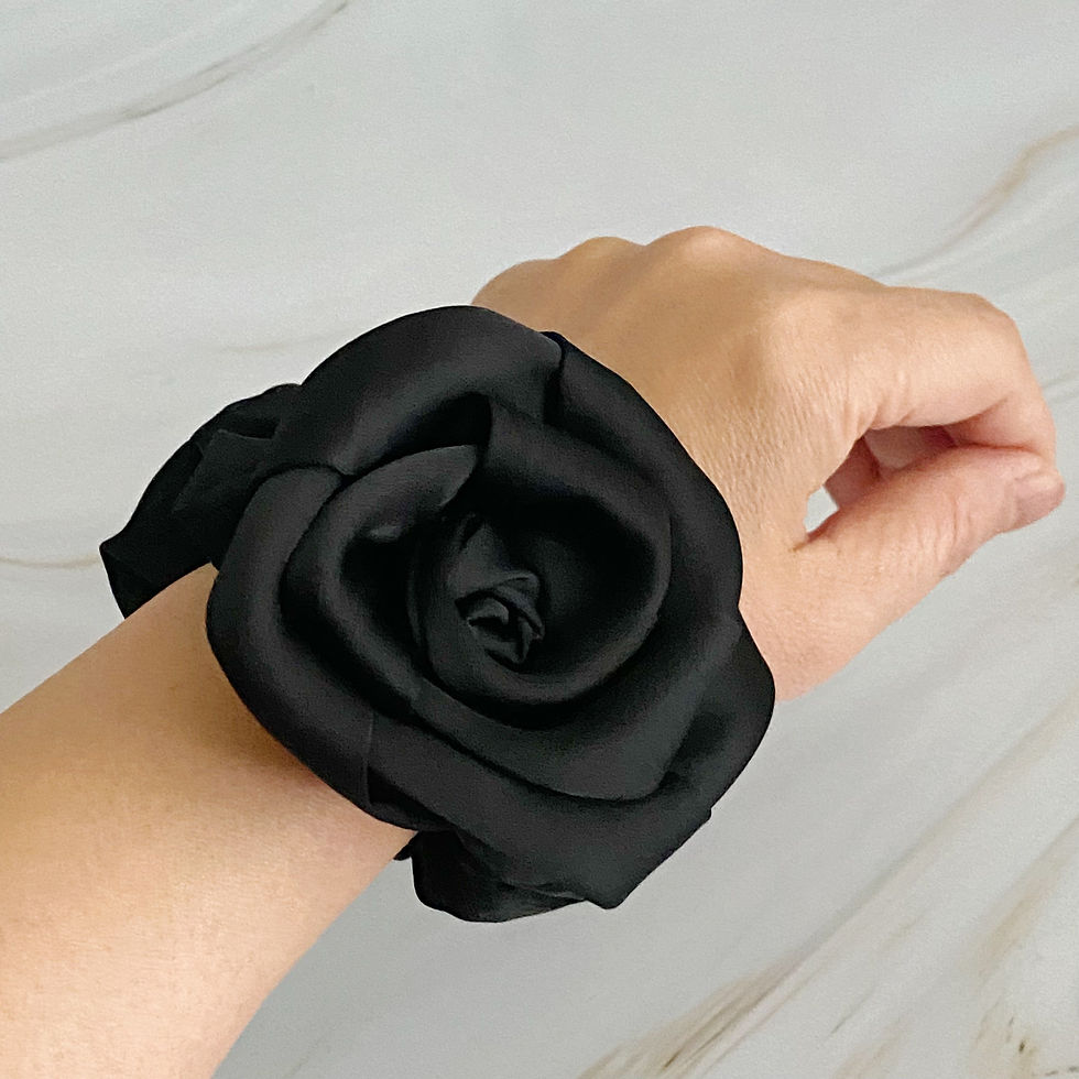 Thumbnail: Satin Rose Scrunchie — Wrenfield Collection