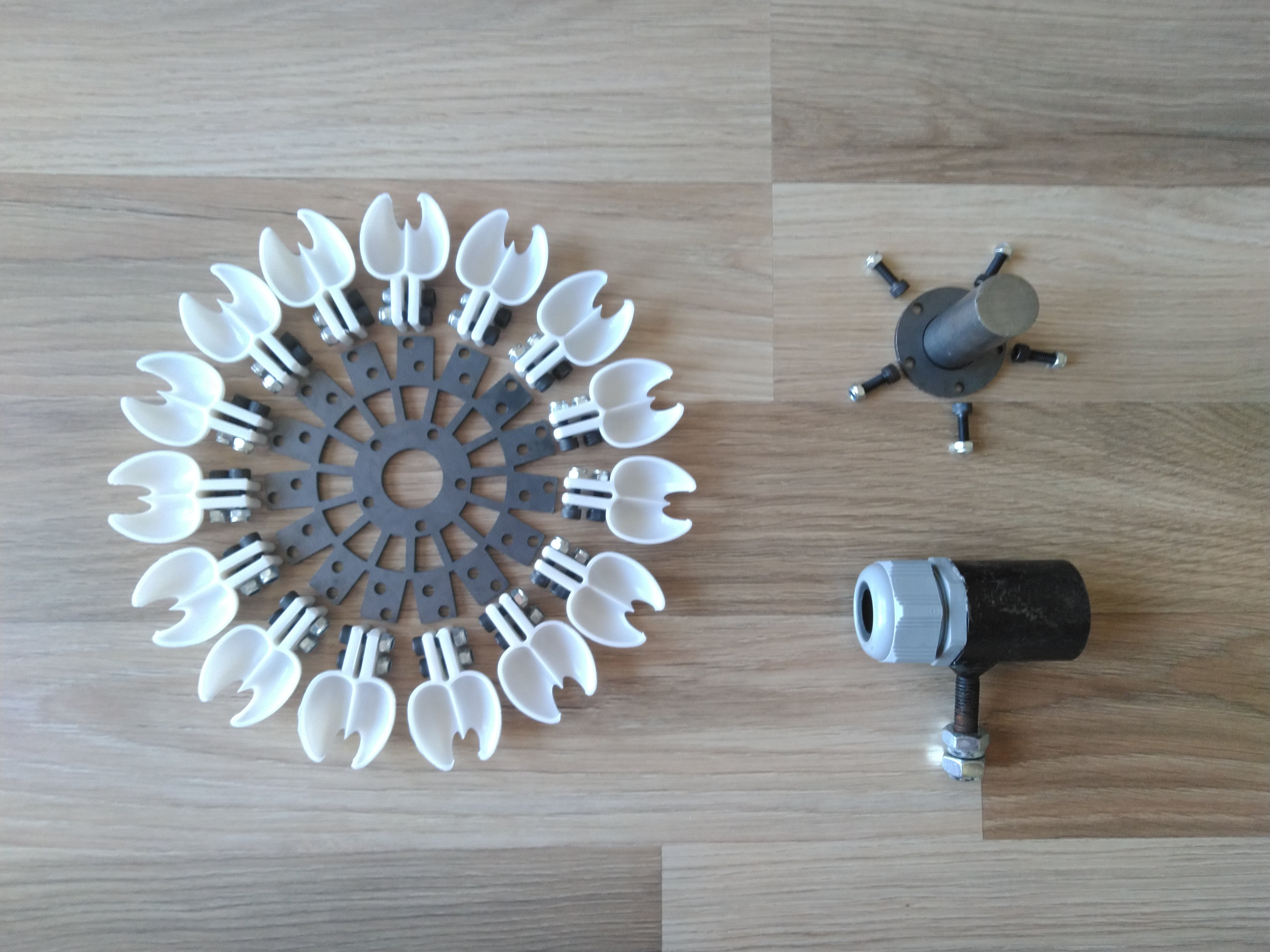 15 Spoon Flange Shaft Nozzle Unassembled 200 mm 7.88 inch