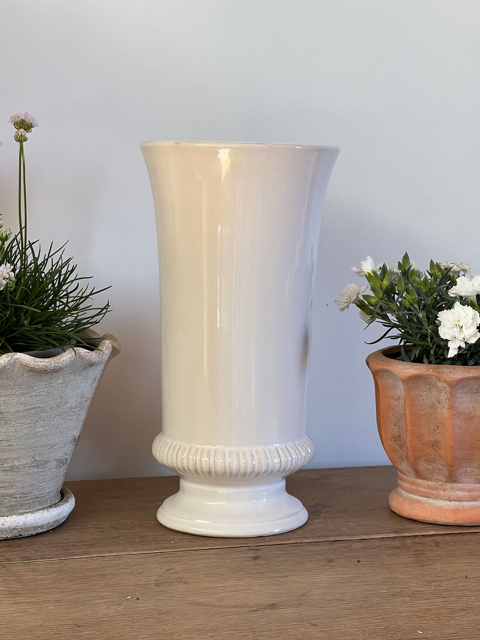 Thumbnail: Hinton Tall White Ceramic Vase