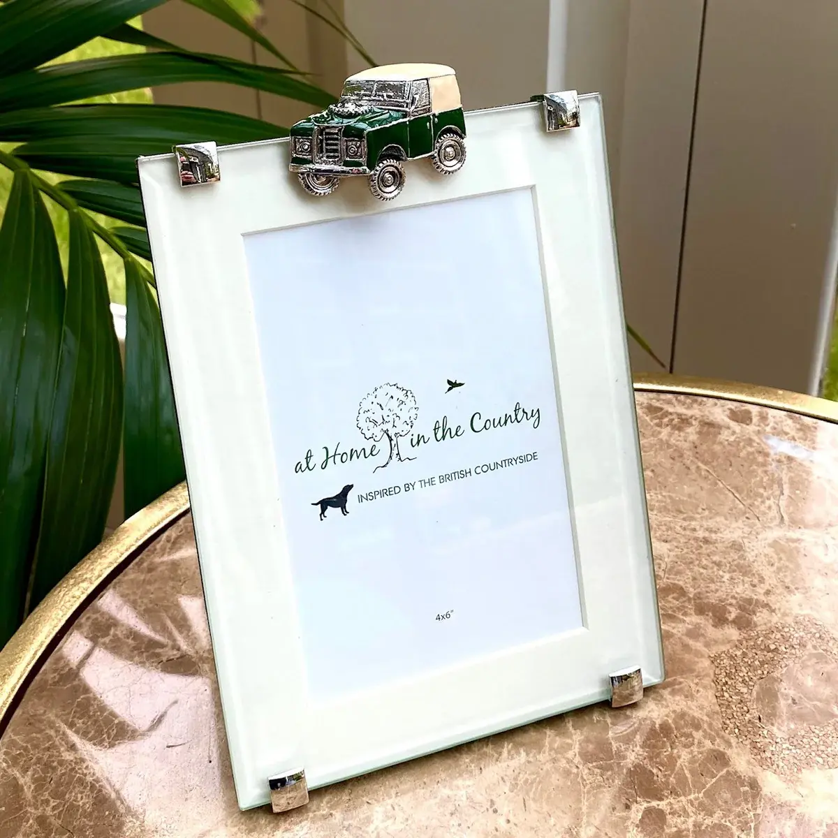 White Land Rover Defender Photo Frame Rectangular