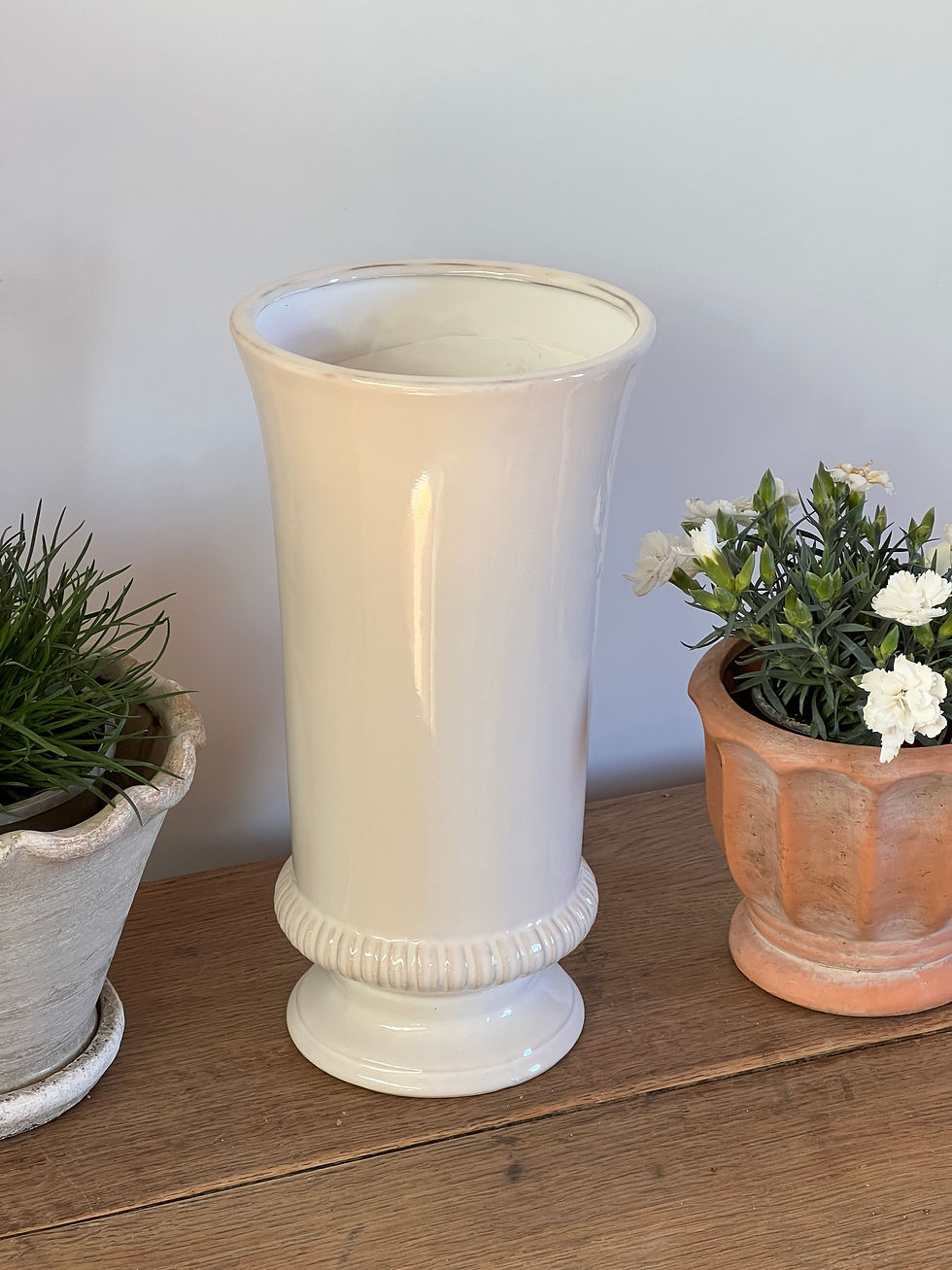 Thumbnail: Hinton Tall White Ceramic Vase