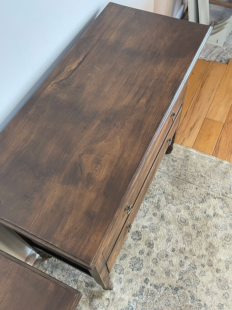 Thumbnail: Pair of Antique Three-Drawer Chests on Original Castors
