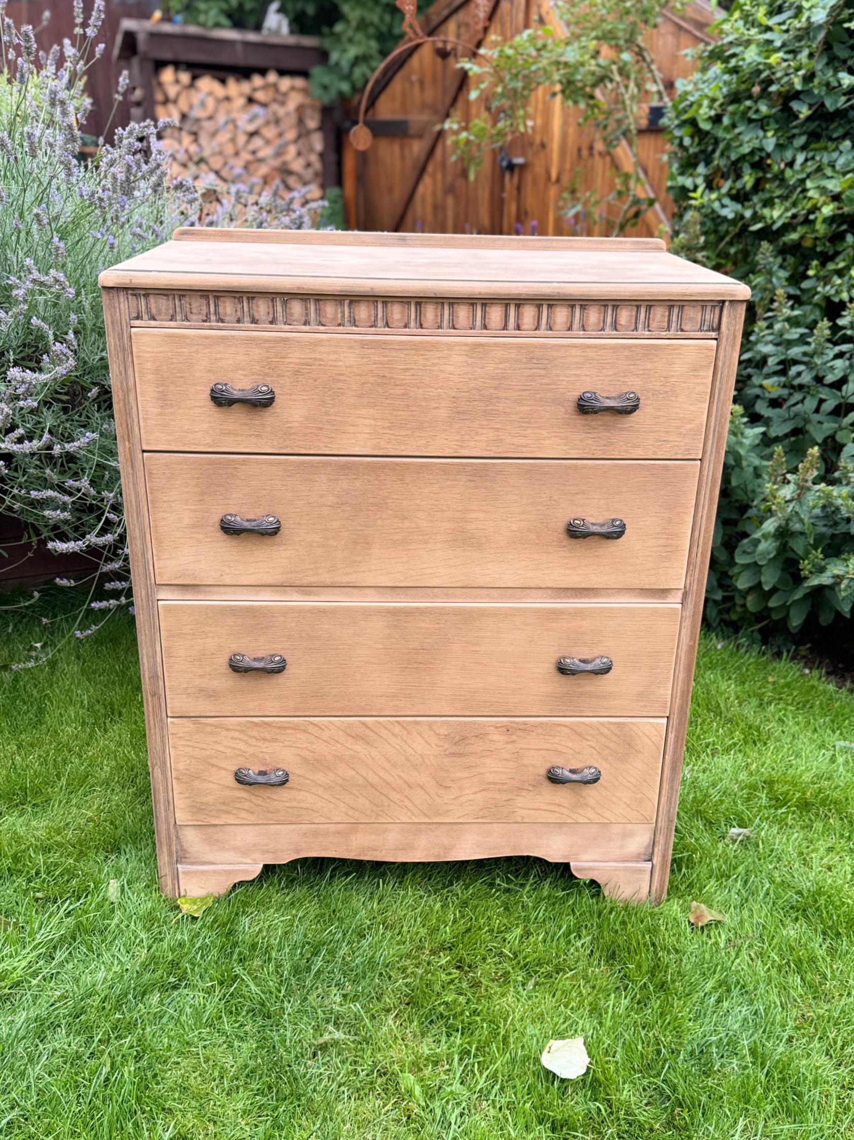 Vintage Lebus Chest of Drawers – English Oak, Four Draw