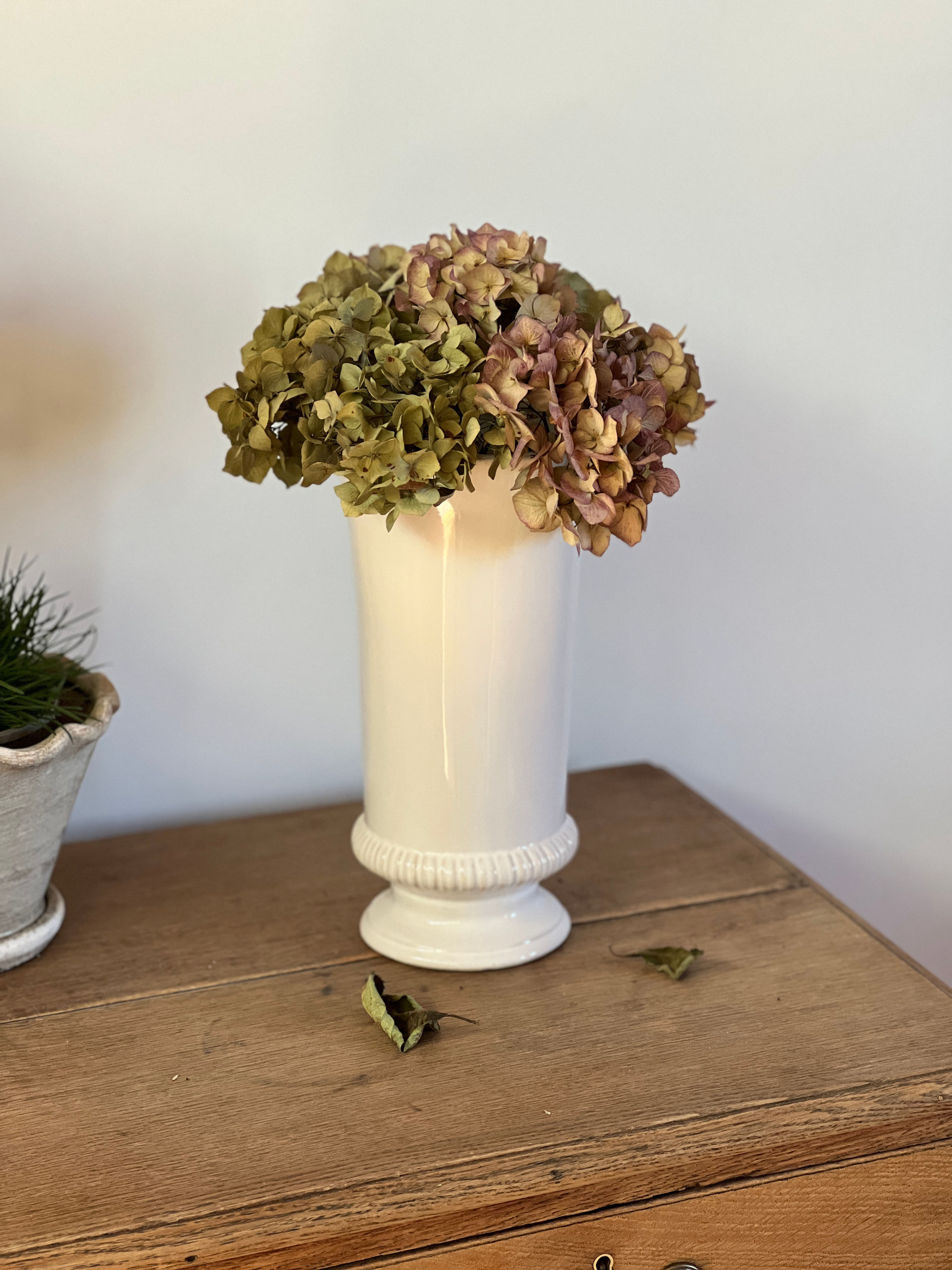 Hinton Tall White Ceramic Vase