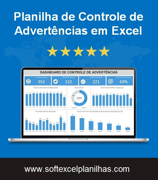 Miniatura: Planilha de controle de advertências em excel