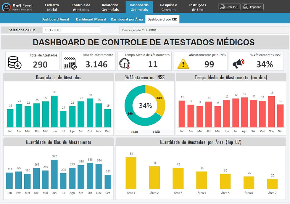 Miniatura: Planilha de Controle de Atestados Médicos em Excel