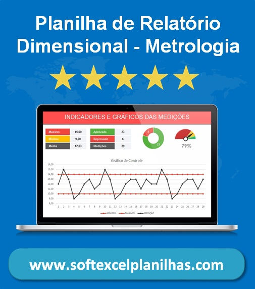 Miniatura: Planilha de Relatório Inspeção Dimensional de Controle de Qualidade em Excel