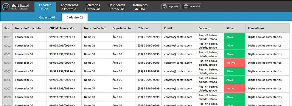 Miniatura: planilha de controle de resíduos xls