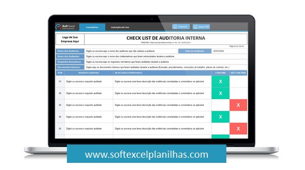 check list de auditoria interna