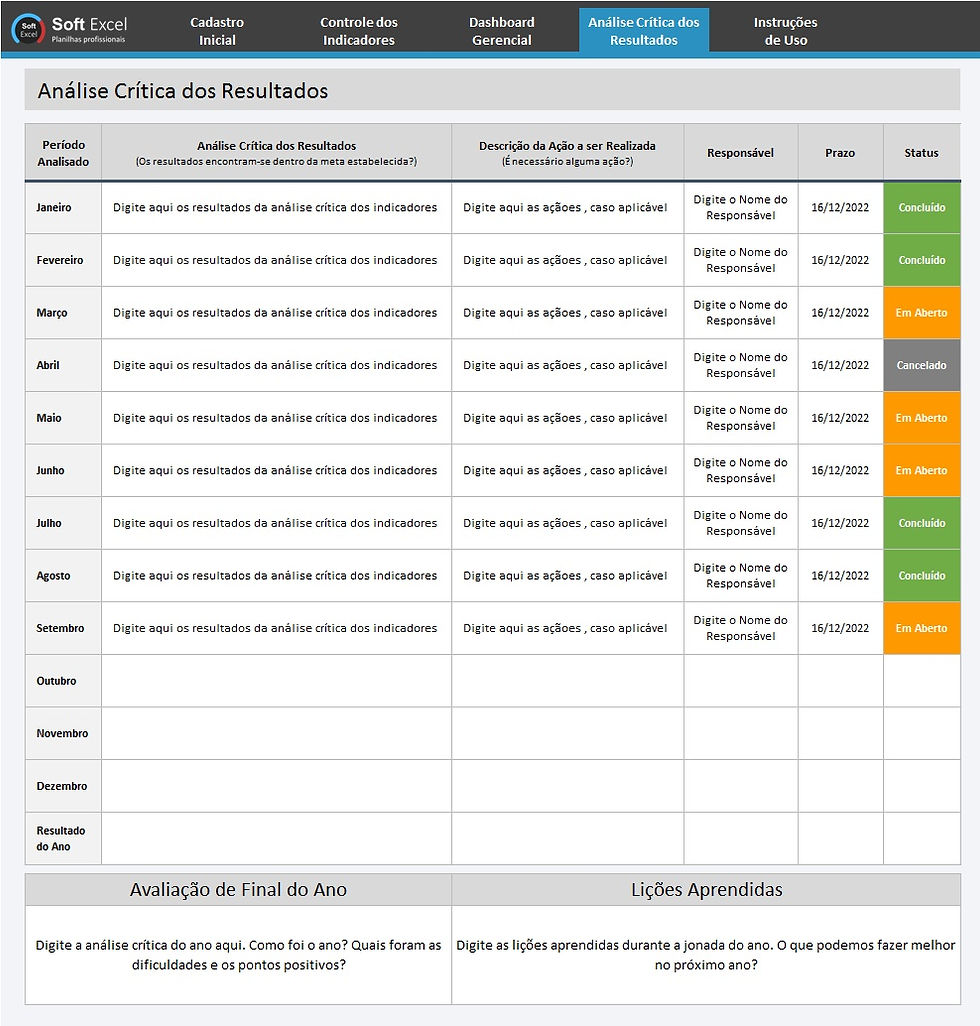Miniatura: Planilha de Indicadores SGQ ISO 9001 em Excel