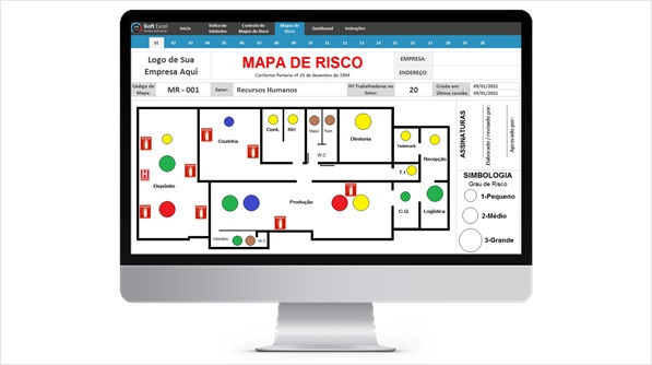 Miniatura: Planilha de Mapa de Risco em Excel
