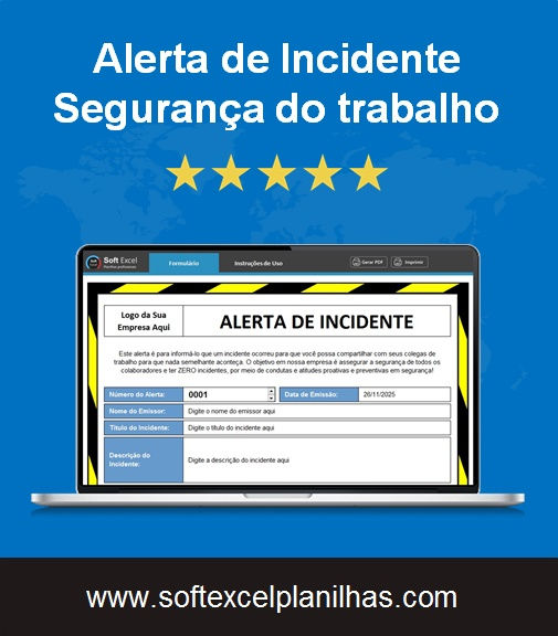 Miniatura: planilha de segurança do trabalho