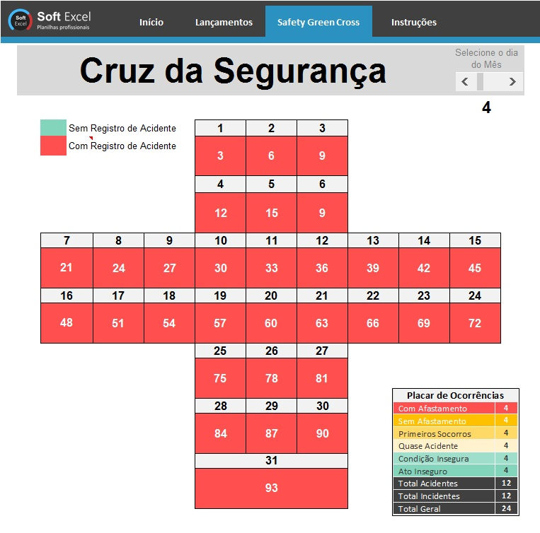 Planilha de segurança do trabalho em excel