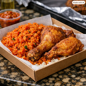 Jollof Rice + Chicken