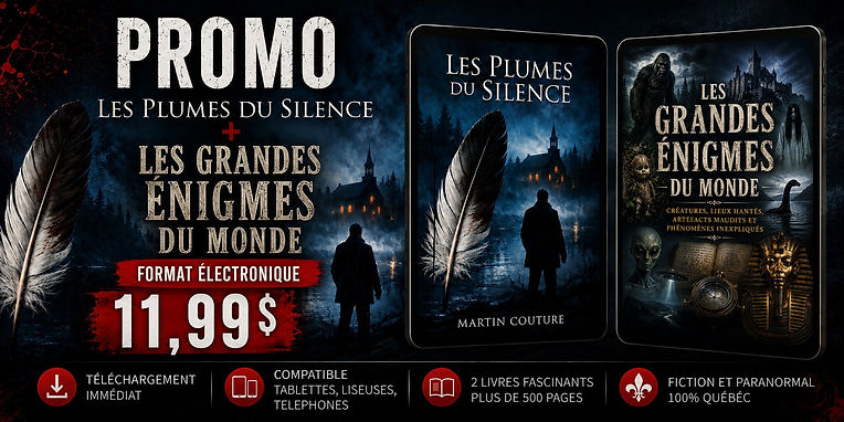 Promo Les plumes du silence + Les grandes énigmes du monde