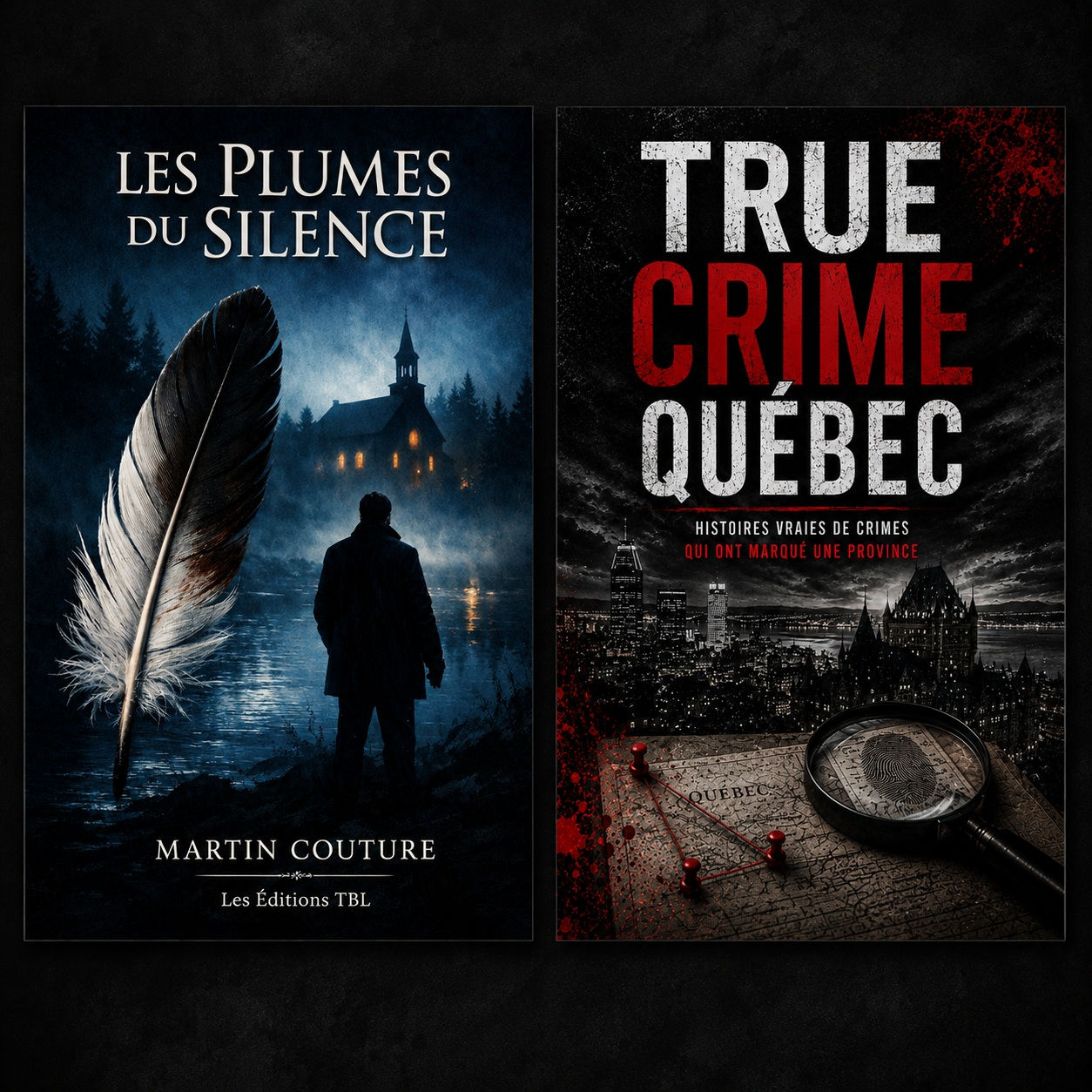 Ensemble Les plumes du silence + True Crime Québec (Numérique)