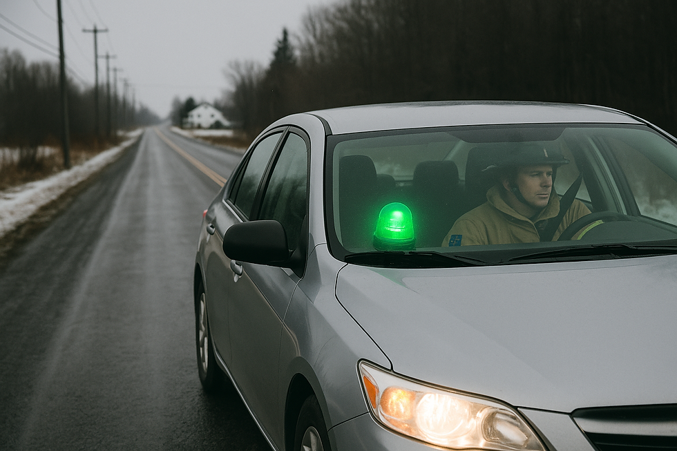 Gyrophare vert au Québec : ce que ça change pour les pompiers volontaires