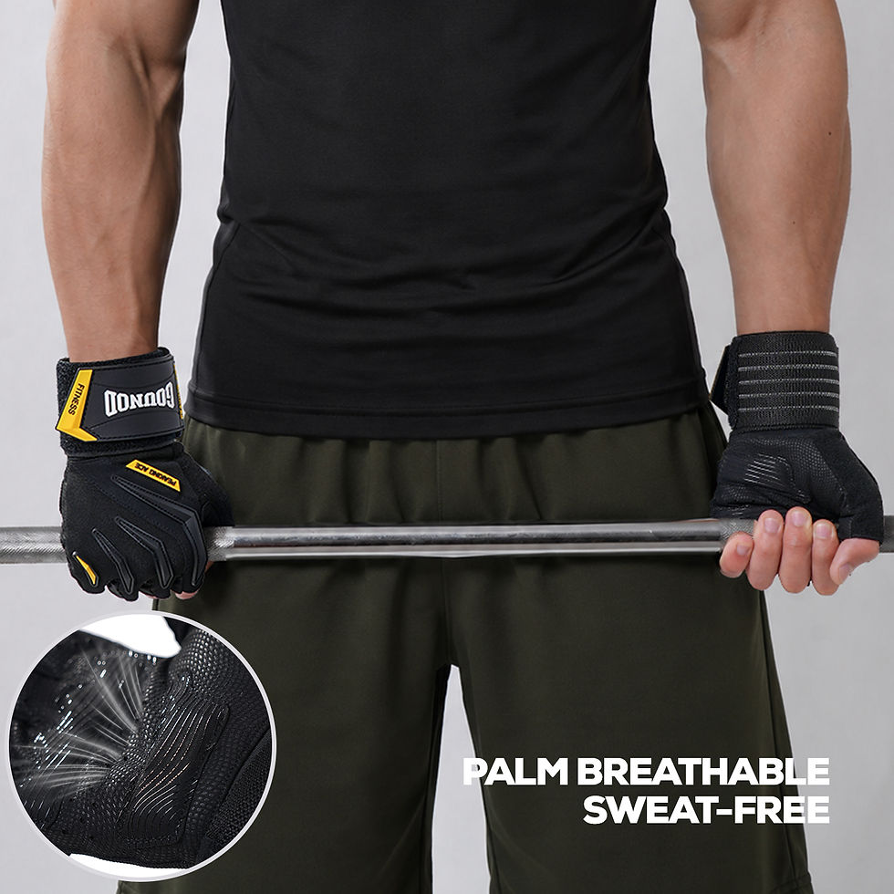 Thumbnail: GOUNOD Weightlifting Gloves Silicone Anti-slip Material Strength Training Thick 