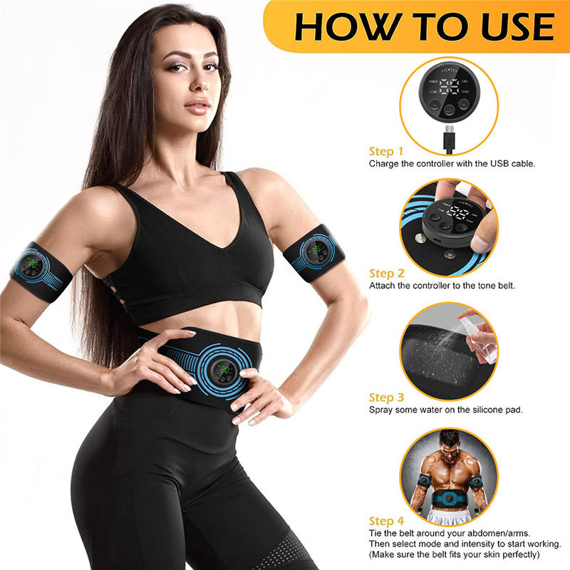 Thumbnail: EMS Muscle Stimulator Toner Abdominal Toning Belt Body Slimming Massager Belly W