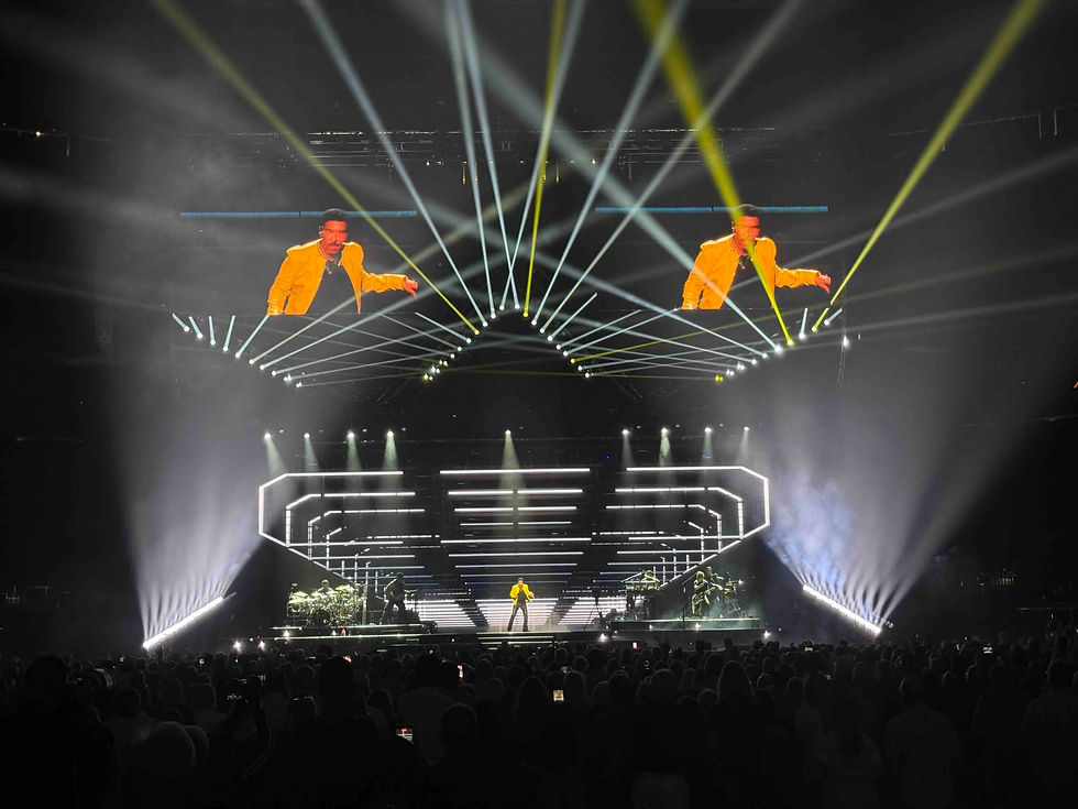 Lionel Richie performing on his Sing A Song All Night Long Summer Tour, featuring zactrack SMART for automated performer tracking.