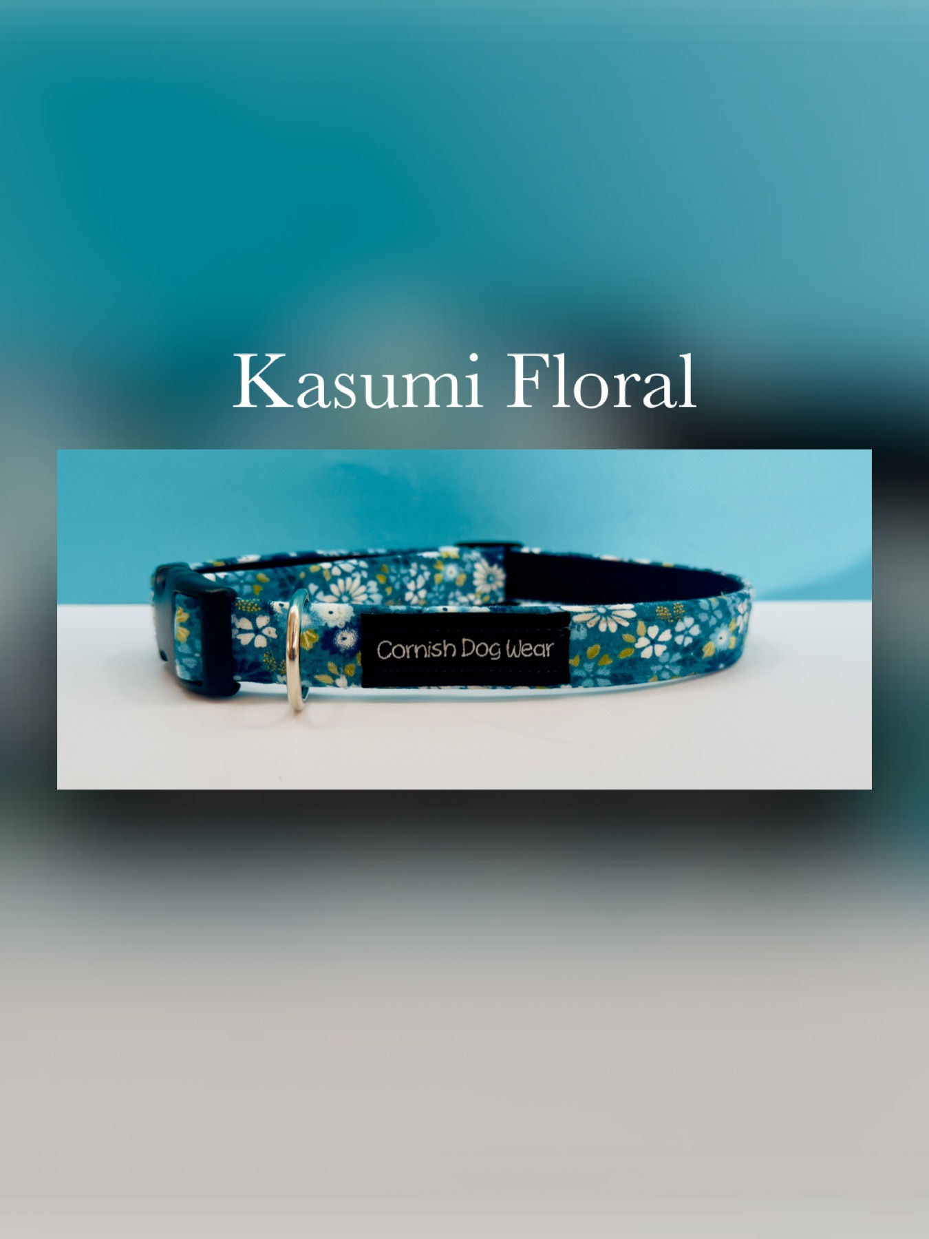 Kasumi Floral Flower fabric Dog Collar