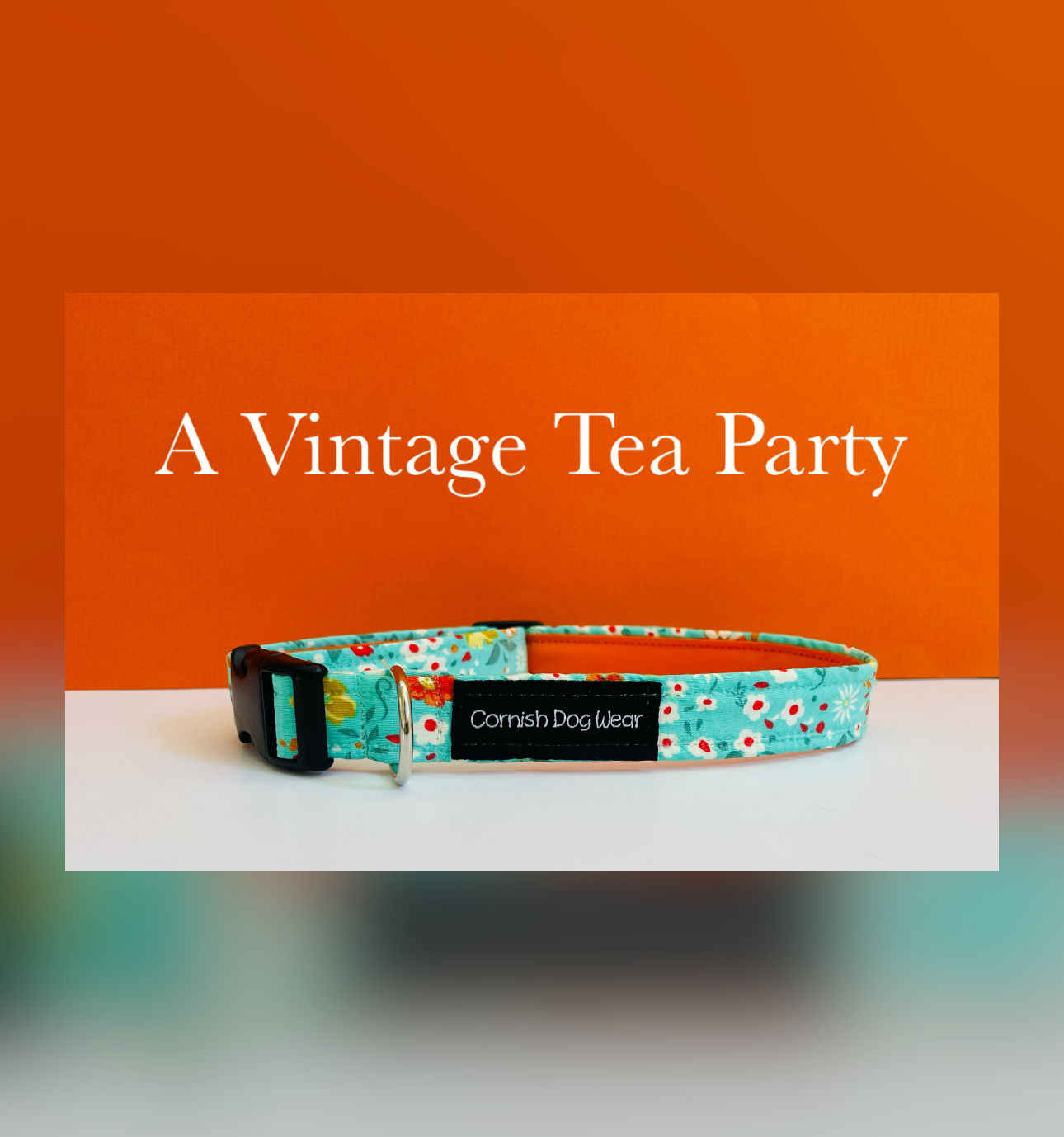 A Vintage Tea Party Dog Collar 