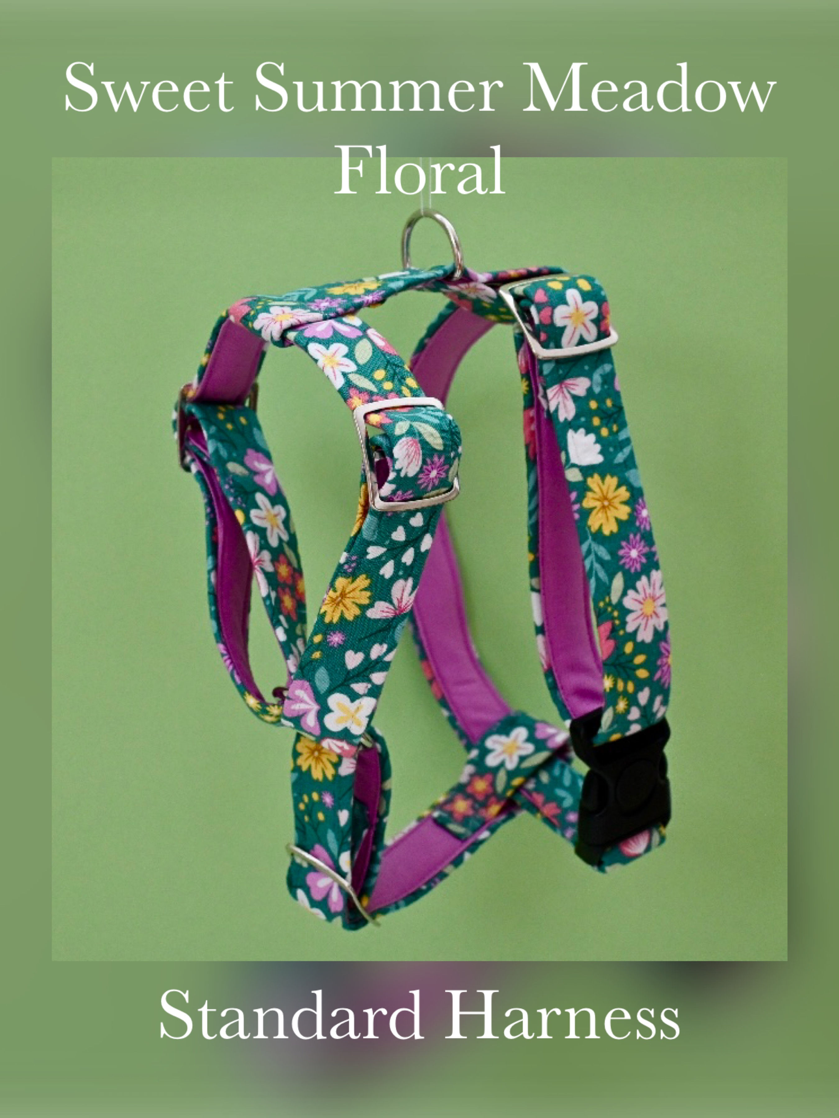 Sweet Summer Meadow Floral Dog Harness